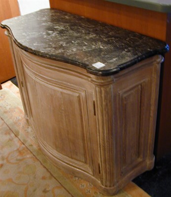 Lot 672 - Louis XVI Style Marble Top Limed Oak Cabinet