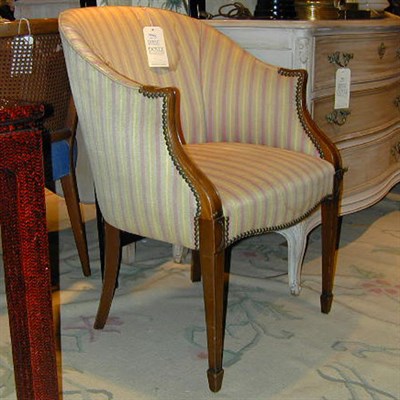 Lot 591 - Pair of Regency Style Upholstered Walnut...