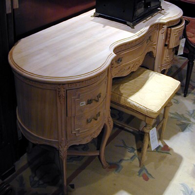 Lot 712 - Louis XVI Style Unfinished Reniform Vanity and...