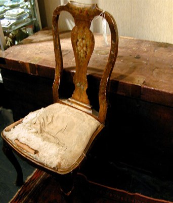 Lot 721 - Queen Anne Style Painted Side Chair