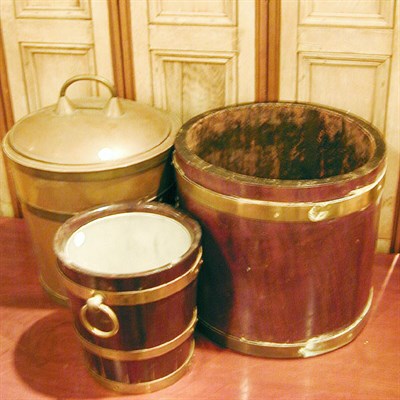 Lot 726 - Two Georgian Style Mahogany Buckets and a...