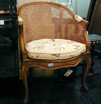Lot 736 - Pair of Louis XV Style Upholstered Walnut...