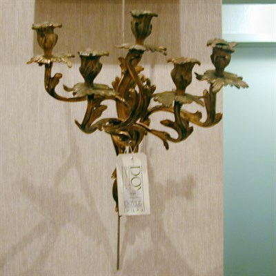 Lot 737 - Pair of Louis XVI Style Gilt-Bronze Five-Light...