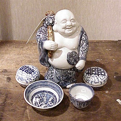 Lot 763 - Group of Five Blue and White Porcelain Articles