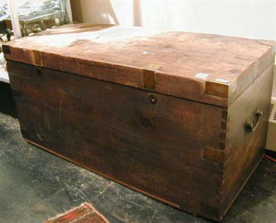 Lot 771 - Brass Bound Oak Trunk