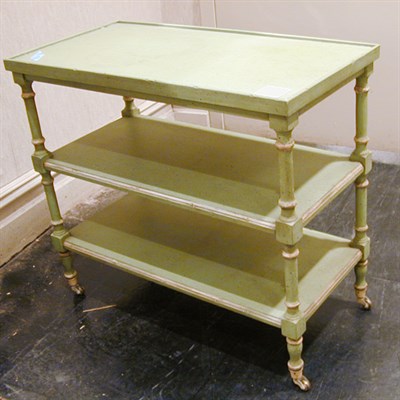 Lot 773 - Pair of Georgian Style Painted Three Tier Side...