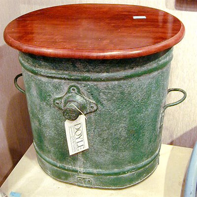 Lot 798 - Painted Metal and Wood Low Table