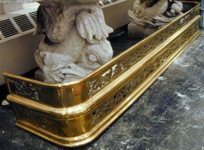 Lot 800 - Pierced Brass Fire Fender