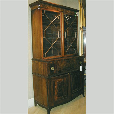 Lot 587 - George III Mahogany Secretary Bookcase