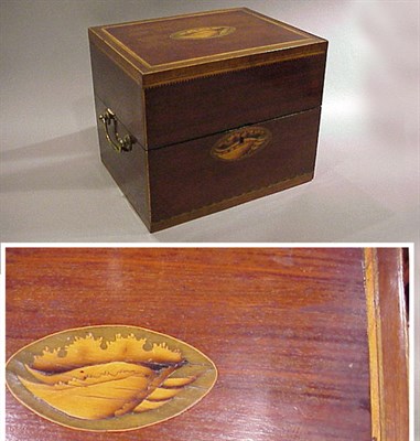 Lot 270 - George III Inlaid Mahogany Decanter Box