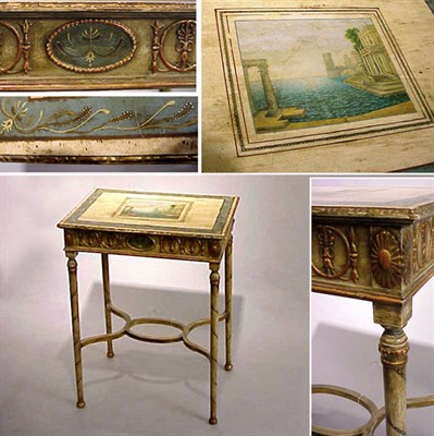 Lot 505 - Edwardian Painted Side Table The simple...