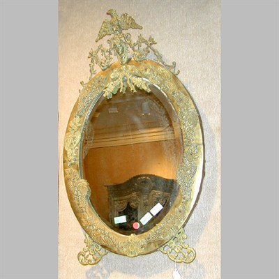 Lot 240 - Victorian Brass Mirror