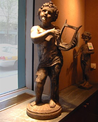 Lot 634 - Lead Garden Sculpture Depicting a standing...