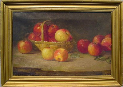 Lot 41A - McLaughlin 19th Century BASKET OF APPLES...