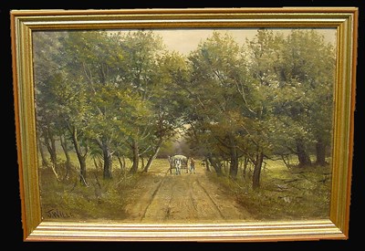 Lot 58 - J. Wille 19th Century A COUNTRY ROAD Signed J....