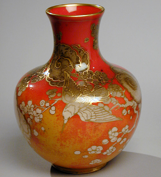 Lot 142 - Doulton Flambe Pottery Vase Decorated by Harry...