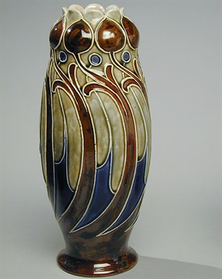 Lot 140 - Doulton Lambeth Pottery Vase Decorated by...