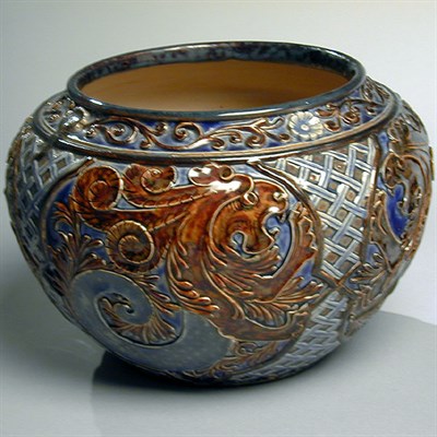 Lot 139 - Doulton Lambeth Slaters Patent Bowl Decorated...