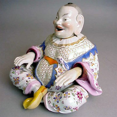 Lot 561 - Meissen Porcelain Nodding Buddha With...