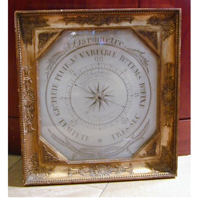 Lot 251 - Louis XVI Style Gilt-Wood Barometer The frame...