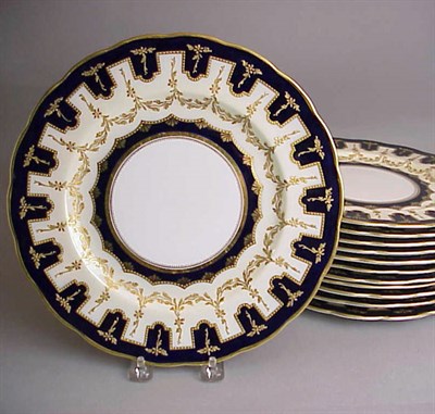 Lot 566 - Set of Twelve Cresent Porcelain Service Plates...