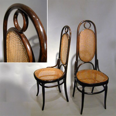 Lot 178 - Assembled Set of Six Art Nouveau Bentwood...