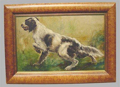 Lot 163 - G.W. Peters Setter in Landscape oil on board...