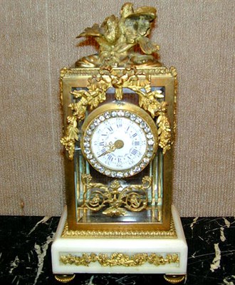 Lot 491 - Louis XVI Style Gilt-Bronze and Marble Clock...