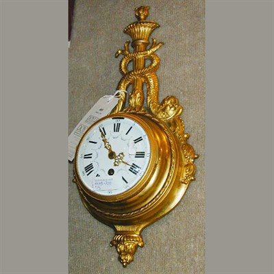 Lot 469 - Louis XVI Style Gilt-Bronze Cartel Clock The...