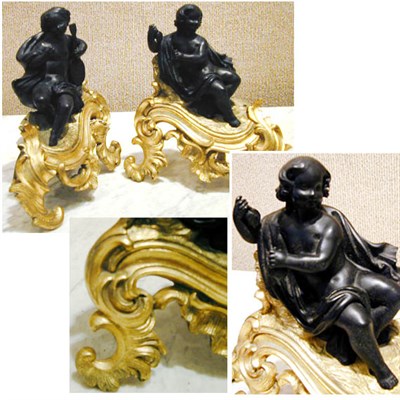 Lot 471 - Pair of Louis XV Style Gilt and...