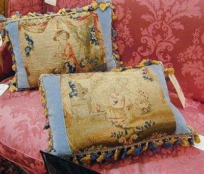 Lot 455 - Pair of Pillows Each with 18th century...