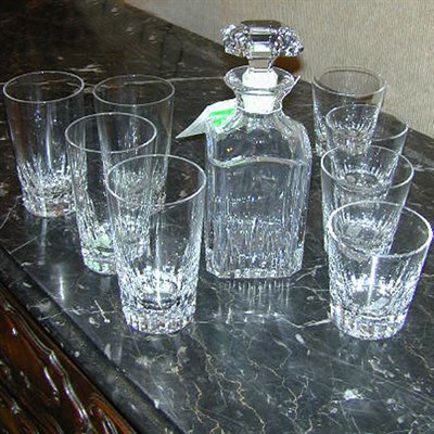 Lot 738 - Baccarat Colorless Glass Drinks Set...