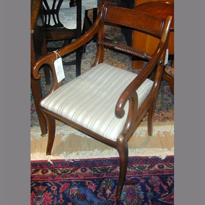 Lot 491 - Pair of Regency Mahogany Armchairs