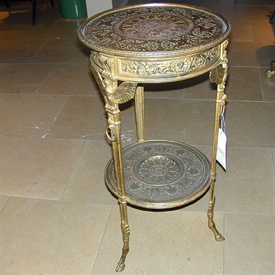 Lot 446 - Egyptian Revival Gilt-Metal Gueridon
