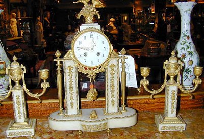 Lot 444A - Louis XVI Style Gilt-Bronze and Marble Clock...