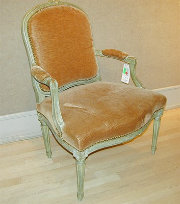 Lot 166 - Louis XVI Style Painted Armchair