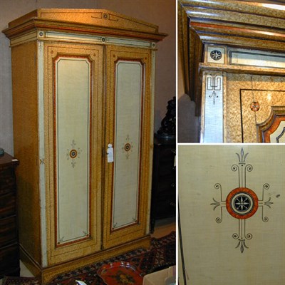 Lot 743 - Victorian Faux Painted Armoire