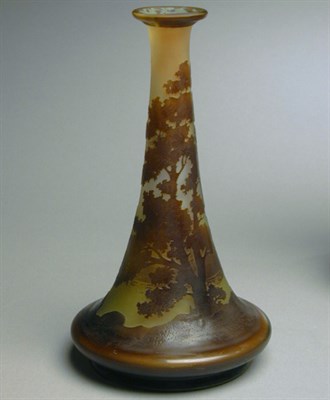 Lot 157 - Galle Cameo Glass Vase Of spreading...
