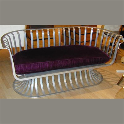 Lot 156 - Aluminum Sofa Designed by George Nelson With...