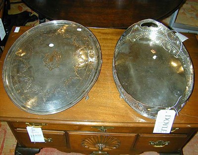 Lot 311 - Two Sheffield Silver Plated Trays Each of oval...