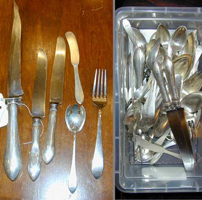 Lot 399 - Dominick and Haff Sterling Silver Partial...