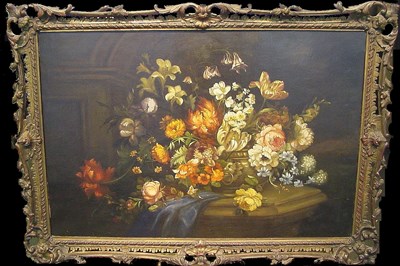 Lot 11 - Continental School 19th Century FLORAL STILL...