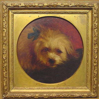 Lot 166 - Attributed to Thomas Earl The Blue Bow oil on...