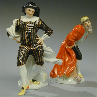 Lot 501 - Pair of Meissen Porcelain Figures Each...