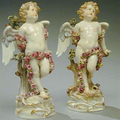 Lot 502 - Pair of Meissen Porcelain Commedia Dell'Arte...