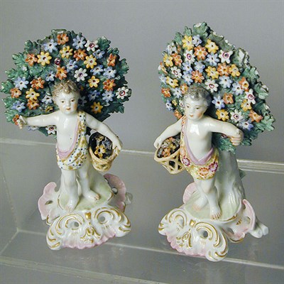 Lot 425 - Pair of Chelsea Porcelain Figures