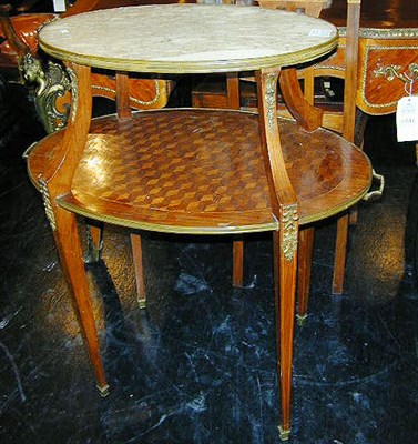 Lot 519 - Louis XVI Style Fruitwood Two-Tier Stand The...
