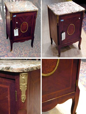 Lot 468 - Pair of Louis XV Style Mahogany Bedside Tables...