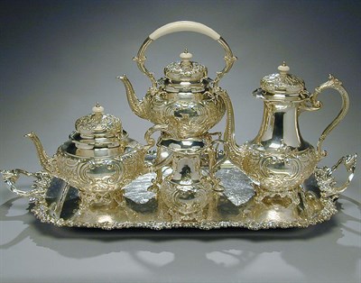 Lot 328 - Modern English Silver Tea and Coffee Set...
