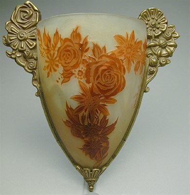 Lot 184 - Galle Cameo Glass and Gilt-Bronze Sconce The...